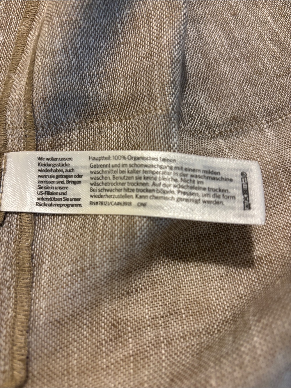 Eileen Fisher Natural Organic Linen Gauze 3/4 Sleeve Wrap Jacket - Picture 5 of 6